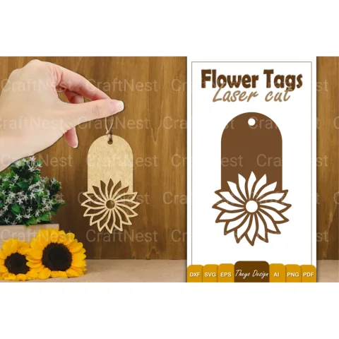 Flower Tags SVG Bundle