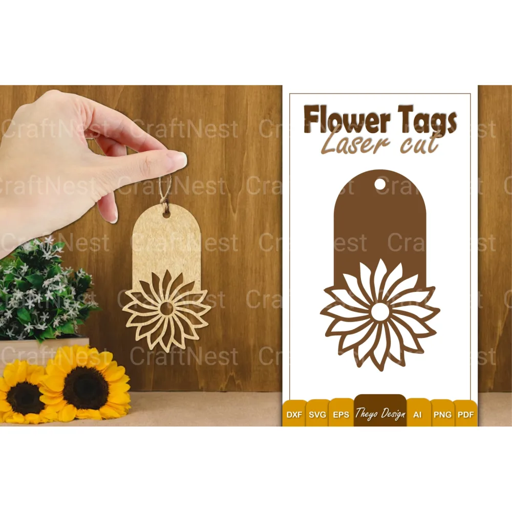Flower Tags SVG Bundle