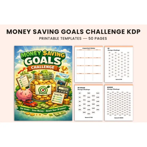 Money Saving Goals Challenge Planner