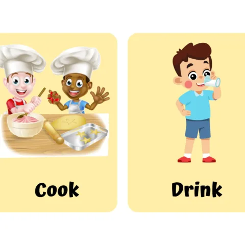 Action Verbs Flashcards for Kids