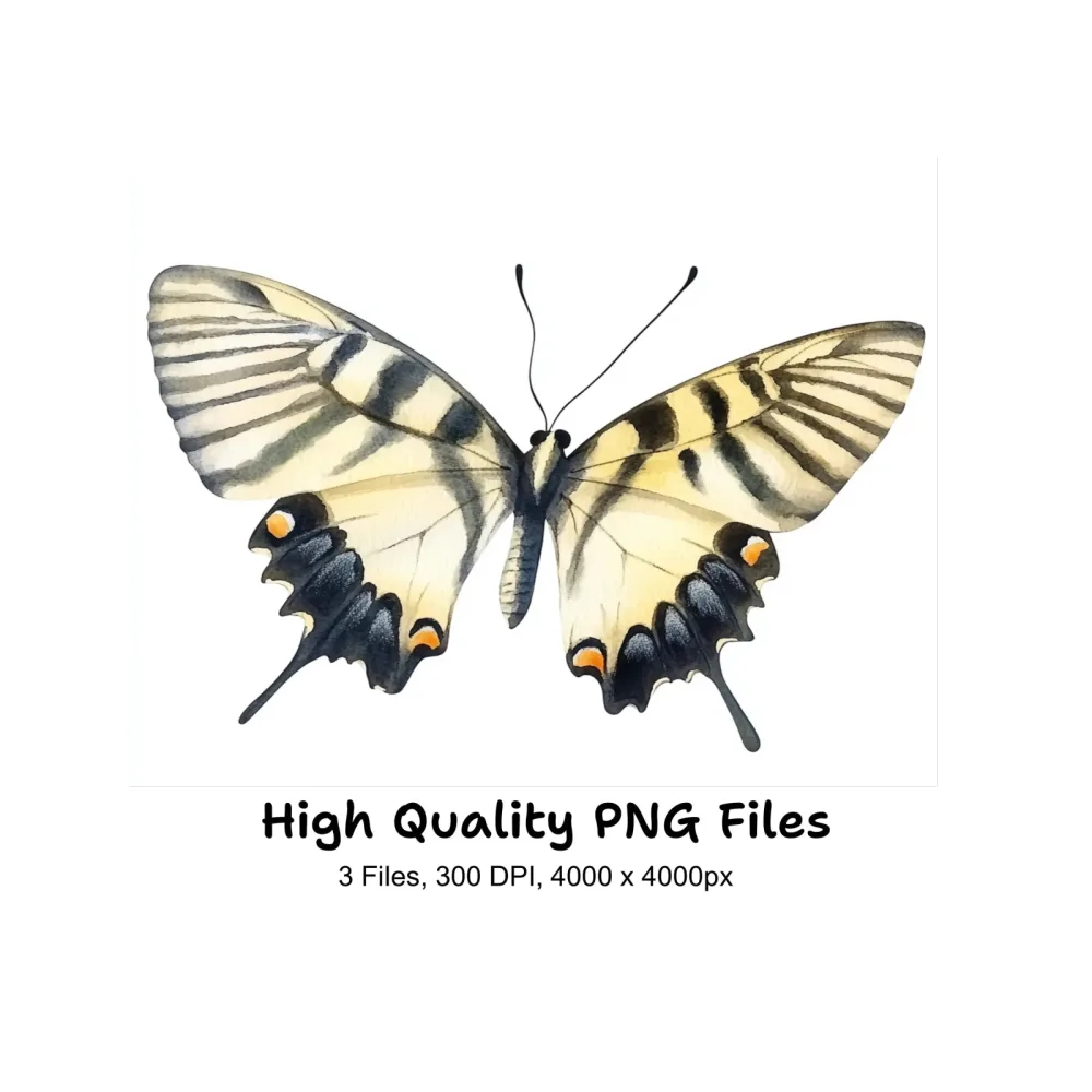 Elegant Swallowtail Butterfly Clipart Bundle