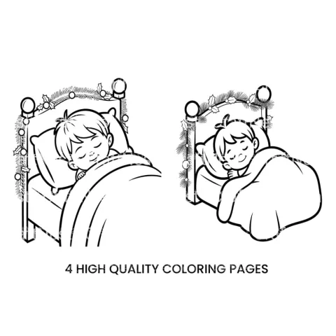 Christmas Baby Sleeping Coloring Books