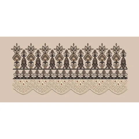 Fleur De Lis Spire Border Embroidery Design