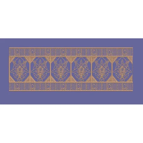 Floral Enclosure Ornate Geometric Border Embroidery Design