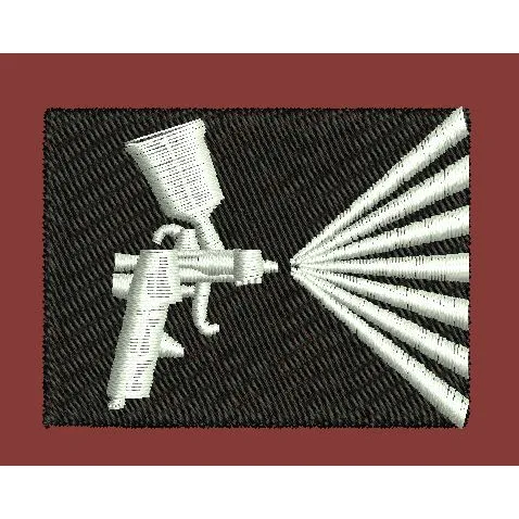 Precision Spray Application Embroidery Design