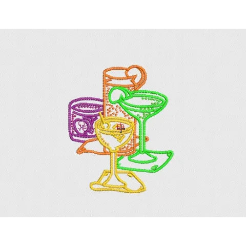 Drink Embroidery Design