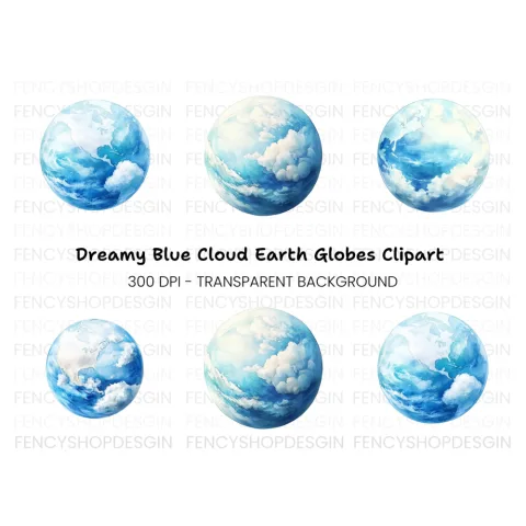 Earth Globes Clipart Bundle