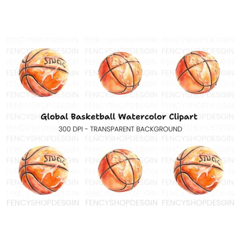 Basketball Splashes Clipart Bundle