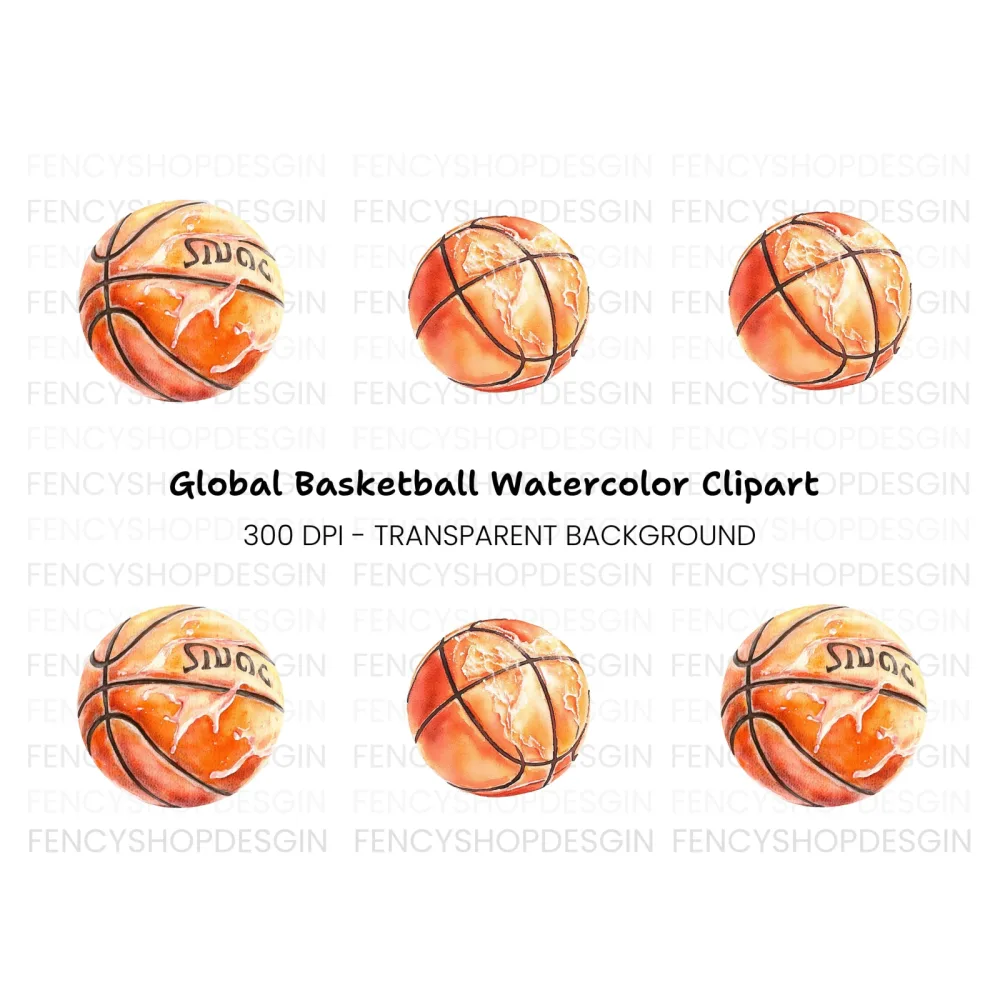 Basketball Splashes Clipart Bundle