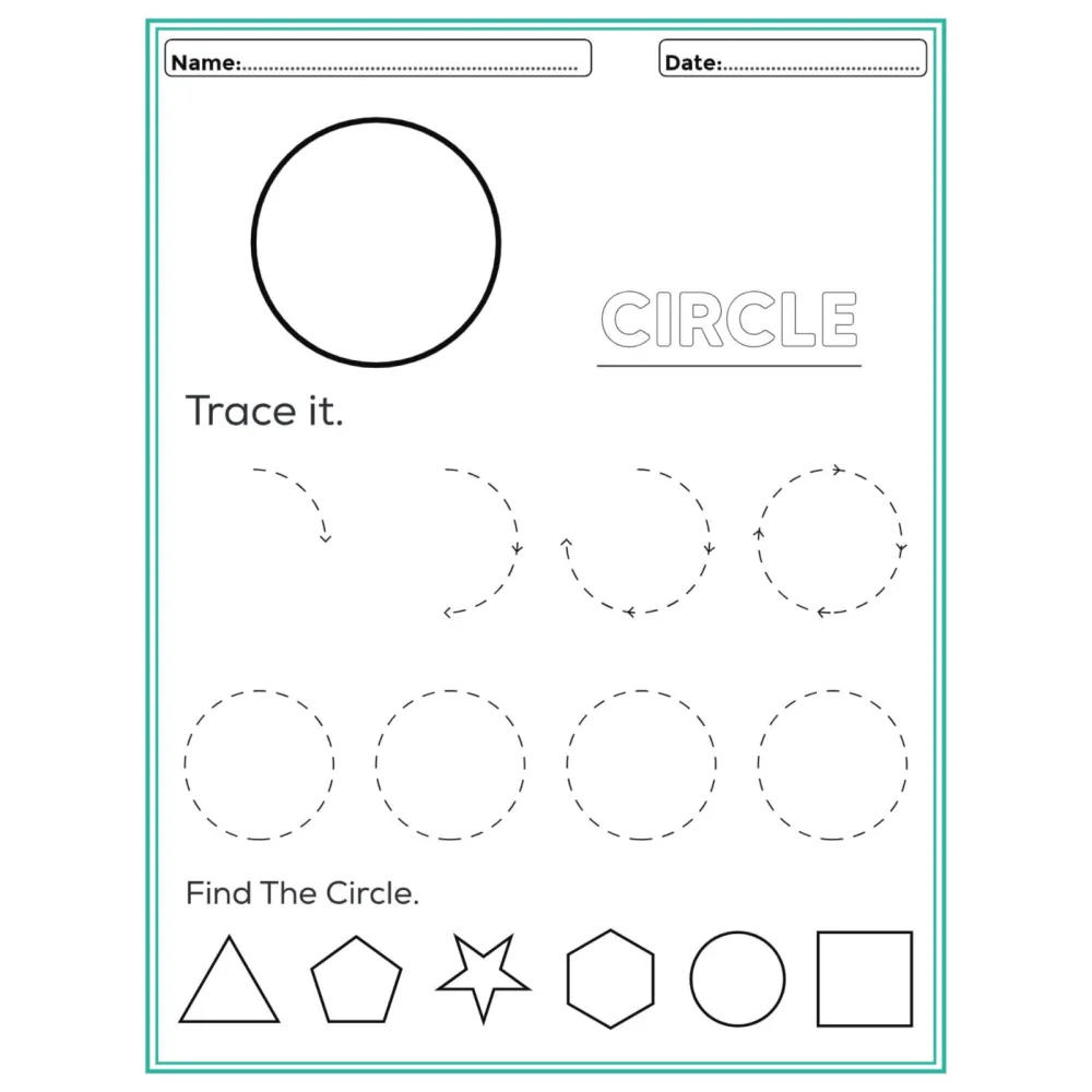 Shape Tracing and Find the Shape Worksheets