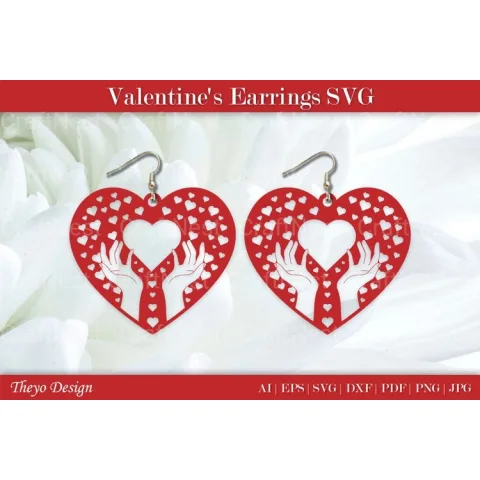 Valentine Earrings SVG Bundle