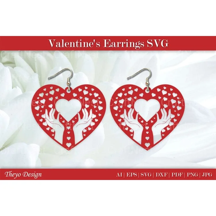 Valentine Earrings SVG Bundle