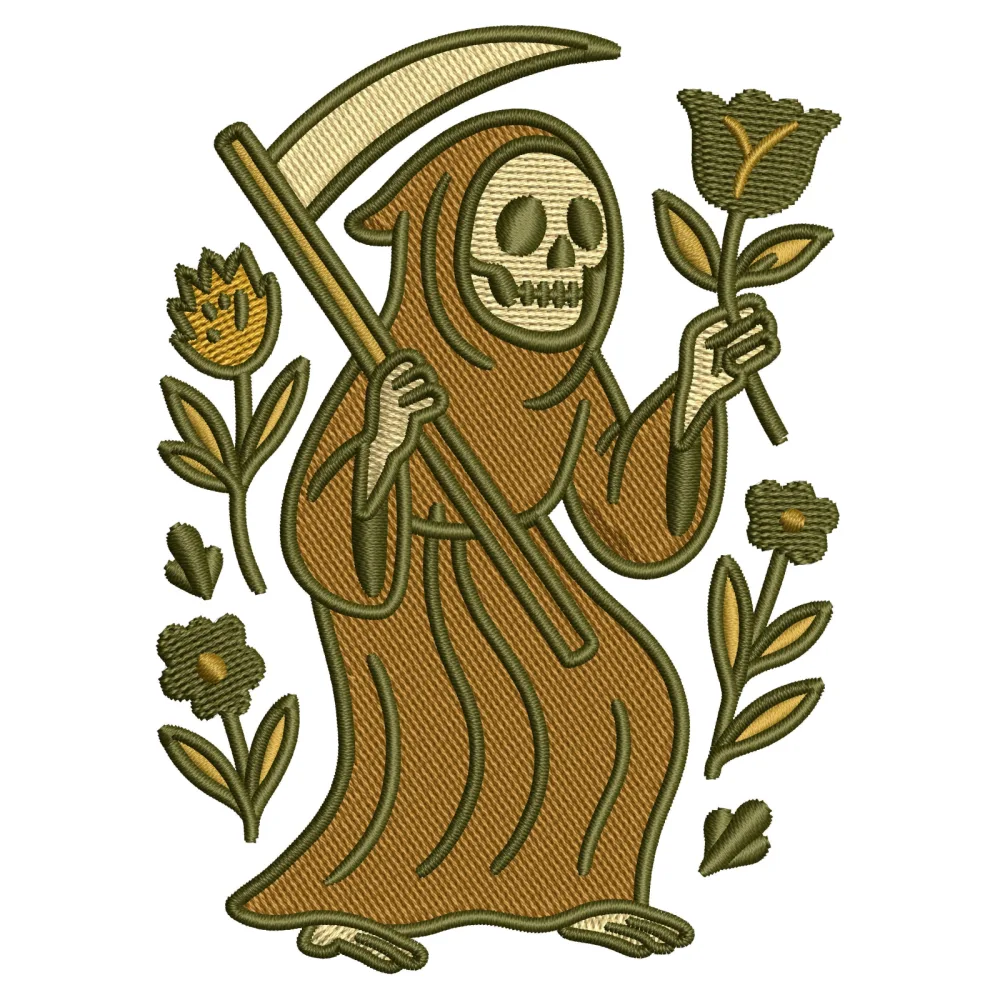 Ghost Love Embroidery Design