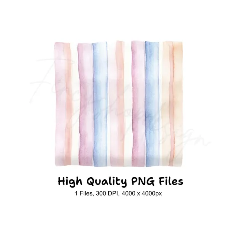Vertical Pastel Stripes Clipart Bundle