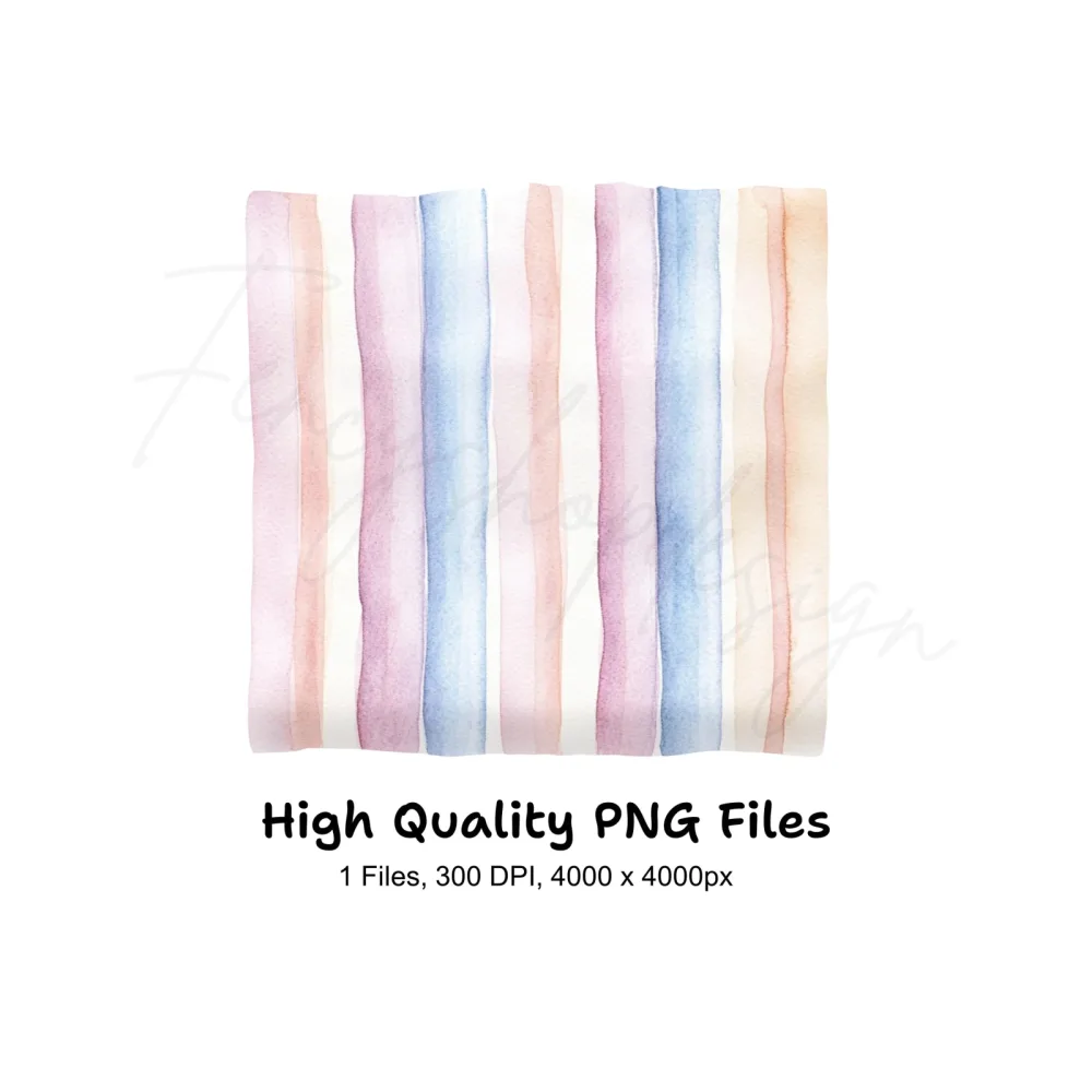 Vertical Pastel Stripes Clipart Bundle