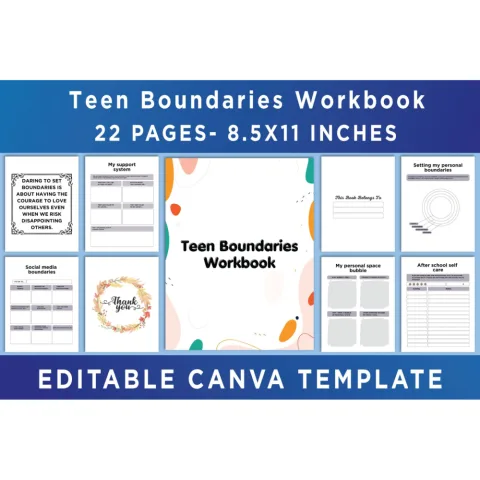Teen Boundaries Workbook for Personal Growth