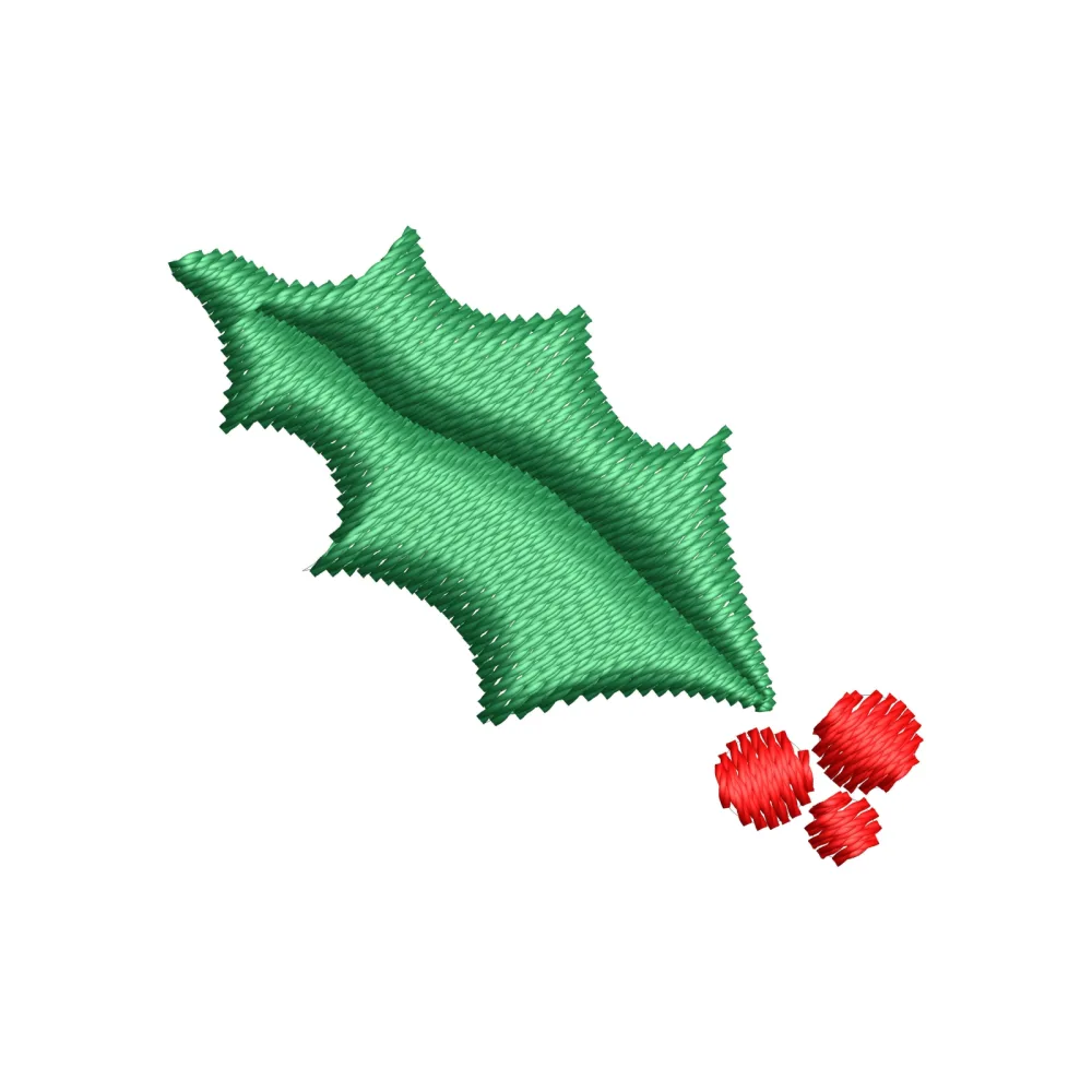 Holly Embroidery Design