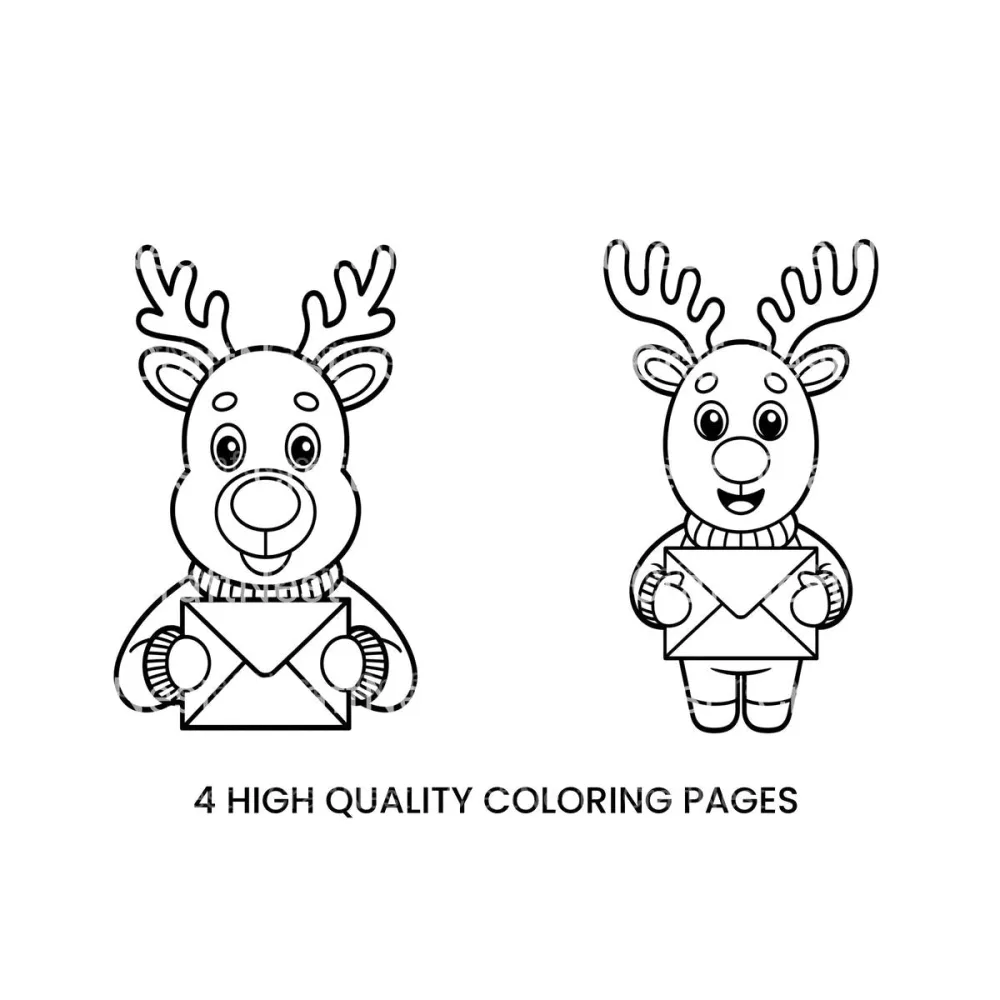 Reindeer Mail Carrier Coloring Books