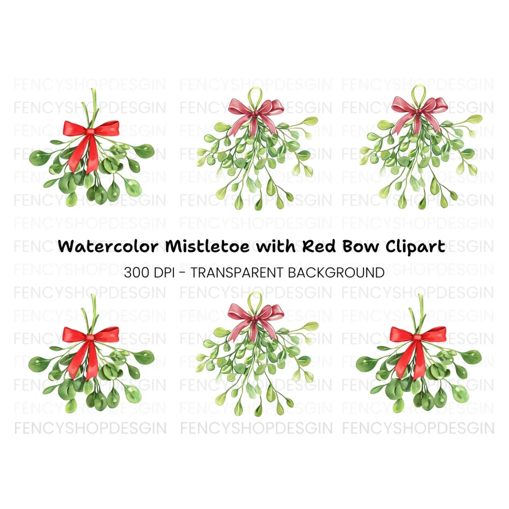 Mistletoe Clipart Bundle