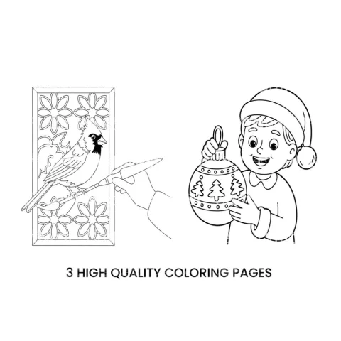 Christmas Ornament Gingerbread Coloring Books
