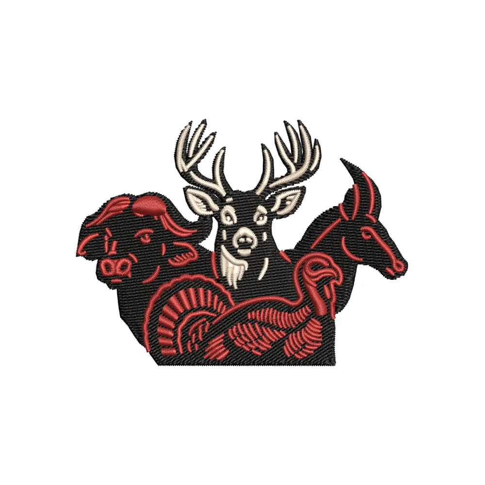 Wild Life Embroidery Design