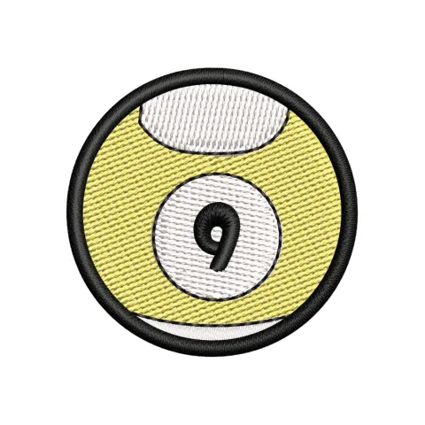 Nine N Ball Embroidery Design