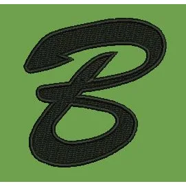 Stylized B Lettering Embroidery Design