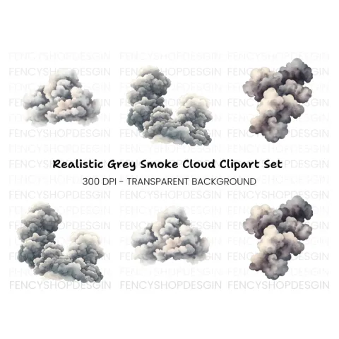 Smoke Cloud Clipart Bundle