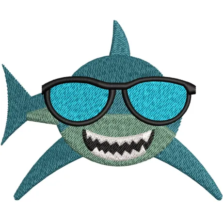 Shark Embroidery Design