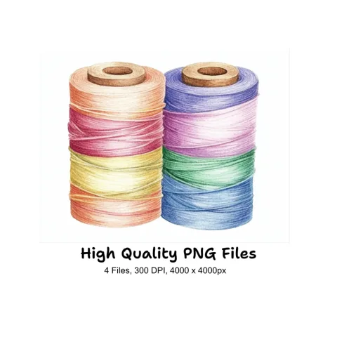 Thread Spools Clipart Bundle