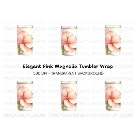 Large Bloom Tumbler Clipart Bundle