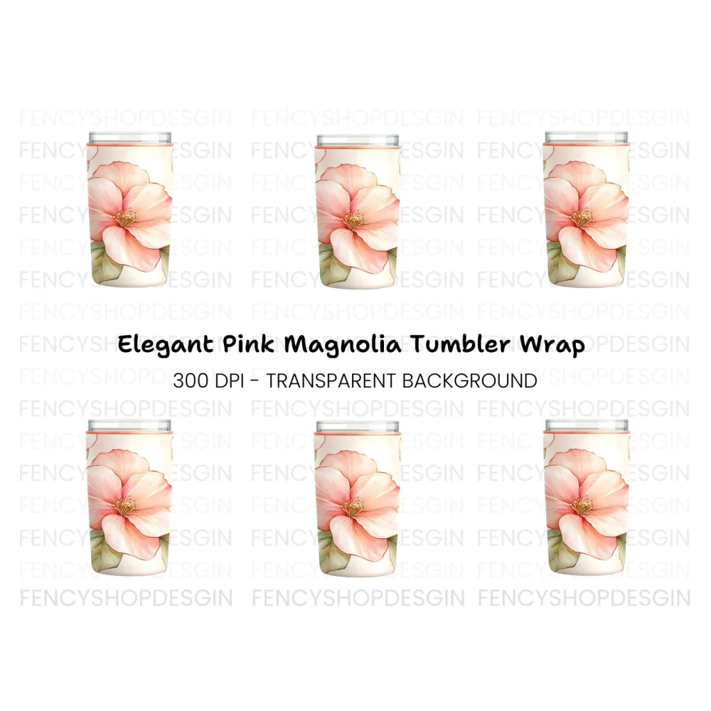 Large Bloom Tumbler Clipart Bundle