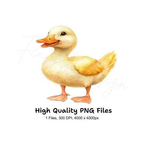 Adorable Duckling Illustration Clipart Bundle