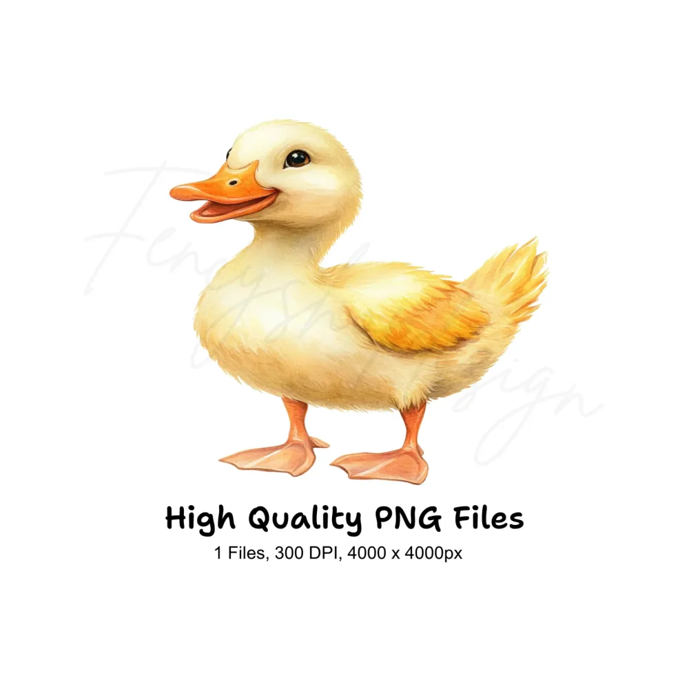 Adorable Duckling Illustration Clipart Bundle