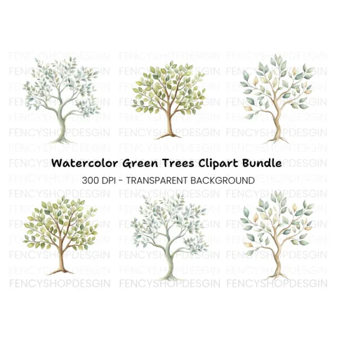 Tree Clipart Bundle