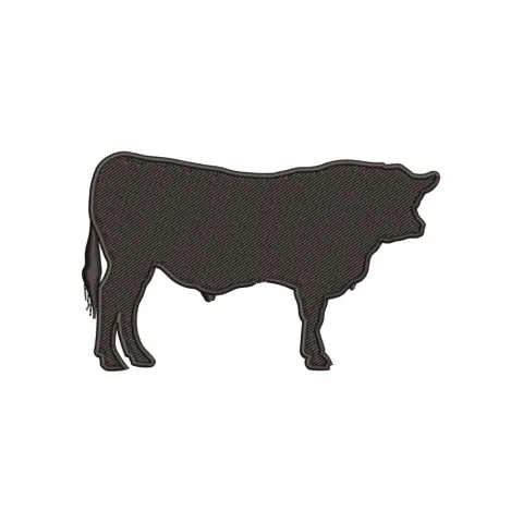 Black Buffalo Embroidery Design
