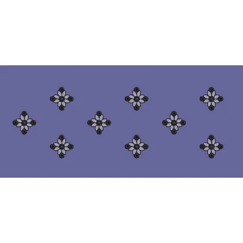 Dark Floral Rosette Booti Embroidery Design