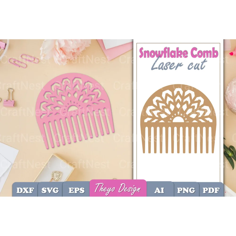 Comb Snowflake SVG Bundle