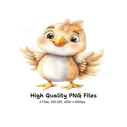 Cute Baby Chick Clipart Bundle