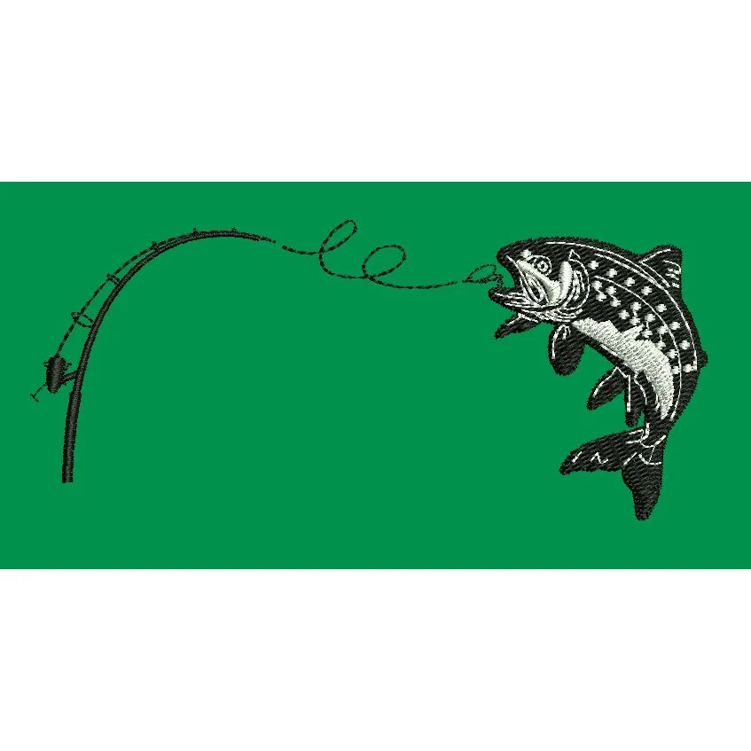 Fishing Design Embroidery Design