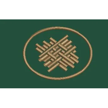 Emerald Lattice Ring Embroidery Design