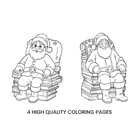 Santa Clausfor Kids Coloring Books