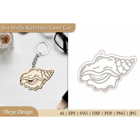 Sea Shells Keychain SVG Bundle