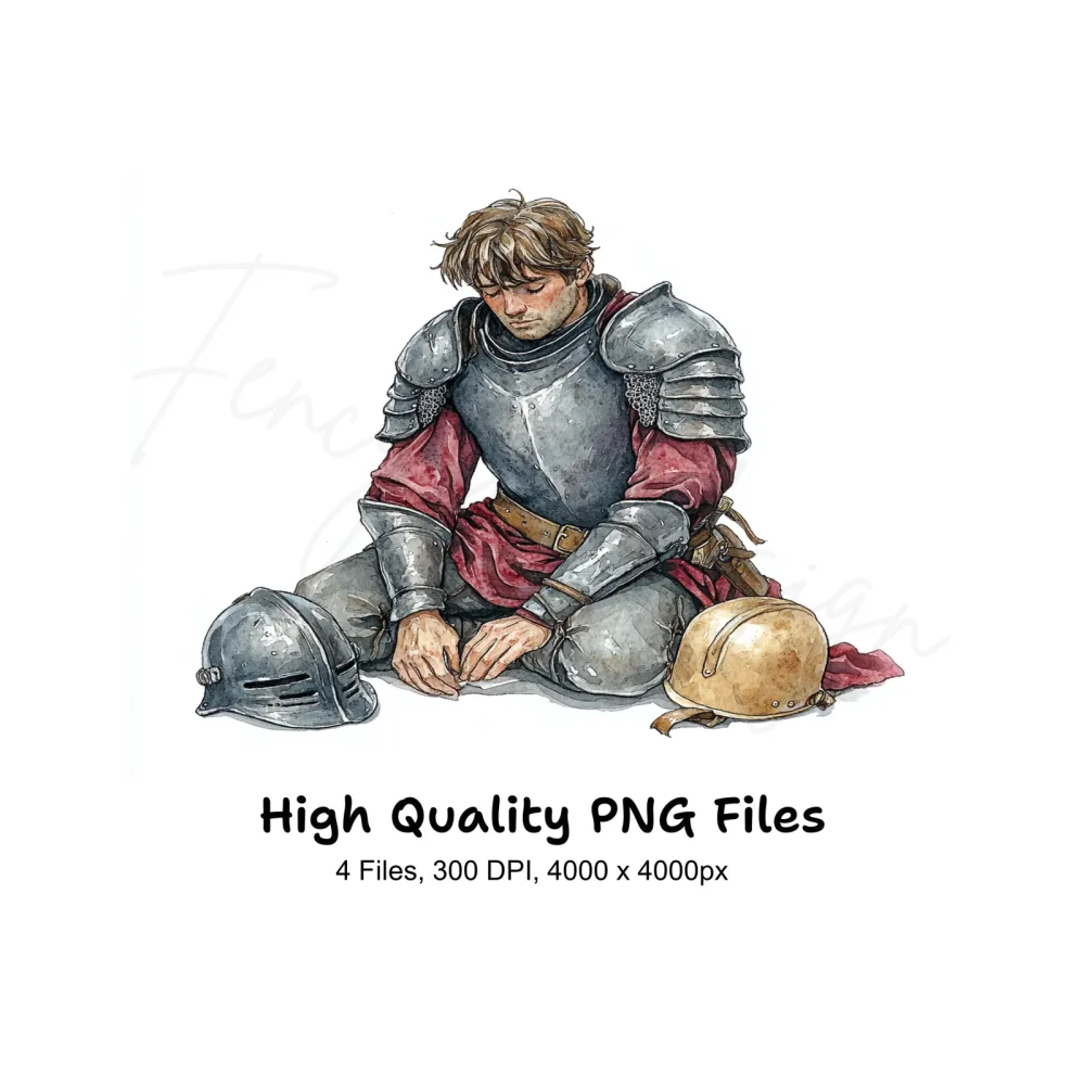 Knight in Distress Clipart Bundle
