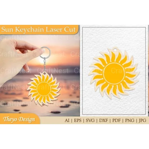 Sun Keychain SVG Bundle