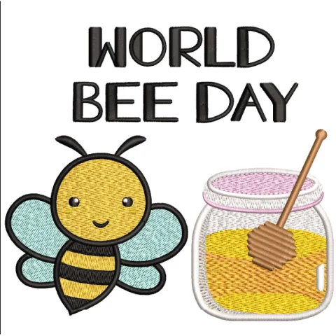 Bee Embroidery Design