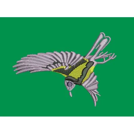 Flight Dive Emerald Embroidery Design