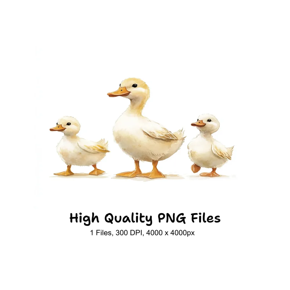 Cute Duck Family Clipart Bundle