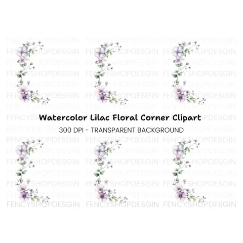 Floral Corner Clipart Bundle