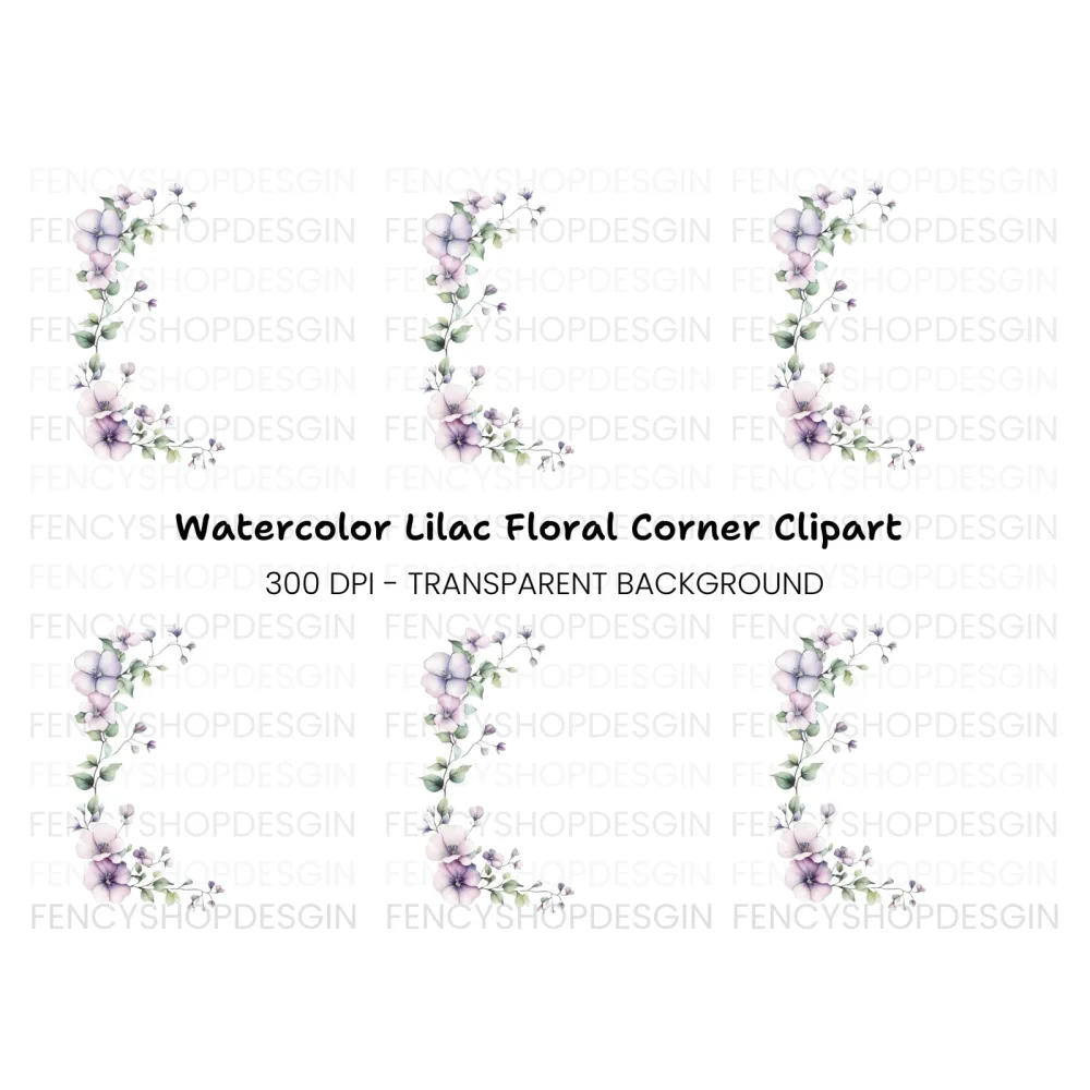 Floral Corner Clipart Bundle